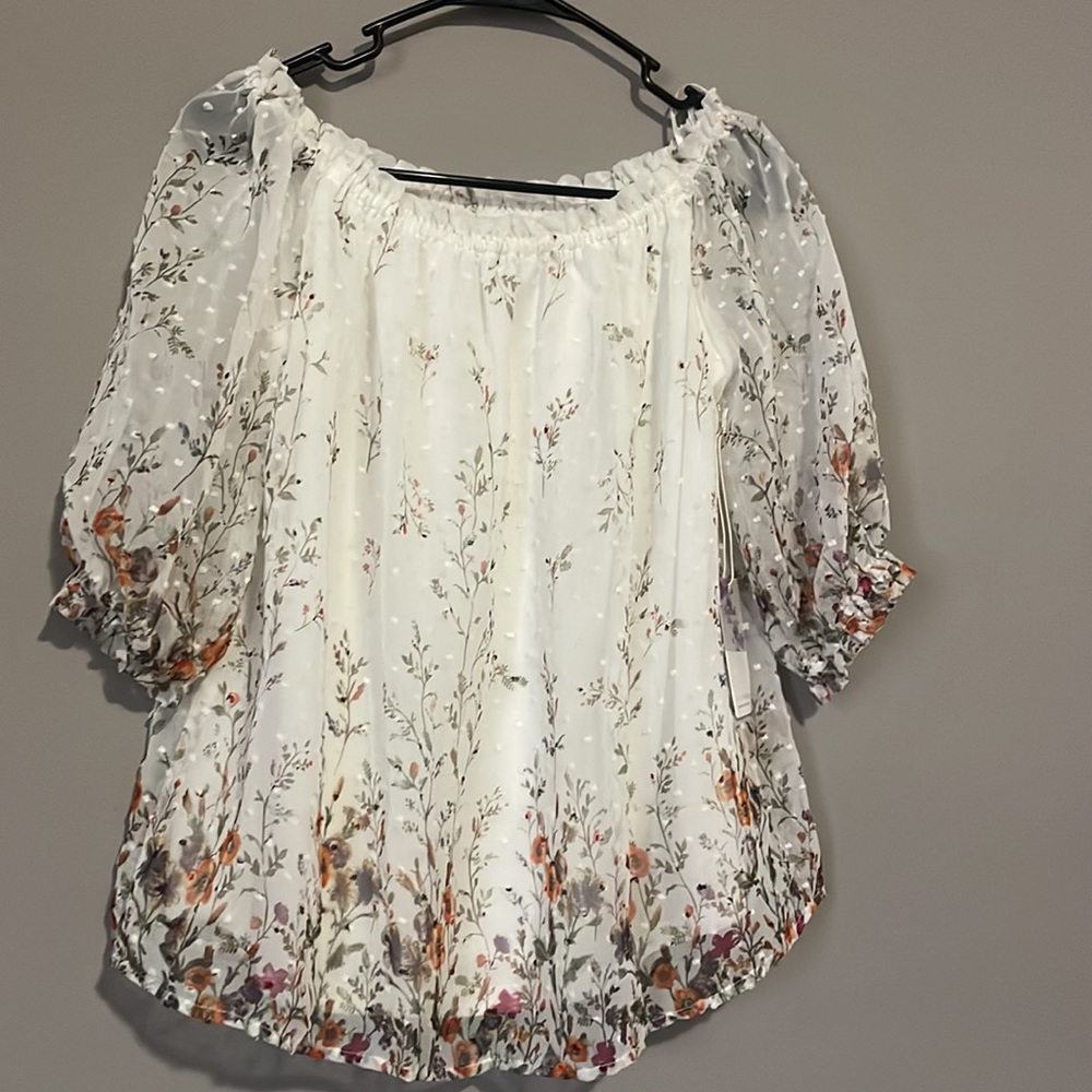 Off the shoulder floral top